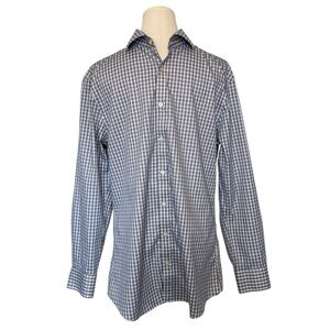 Charles Tyrwhitt Extra Slim Fit Non-Iron Dress Shirt Blue Check 16/33